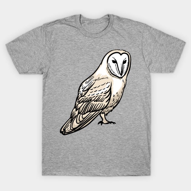 Barn Owl T-Shirt by Sticker Steve